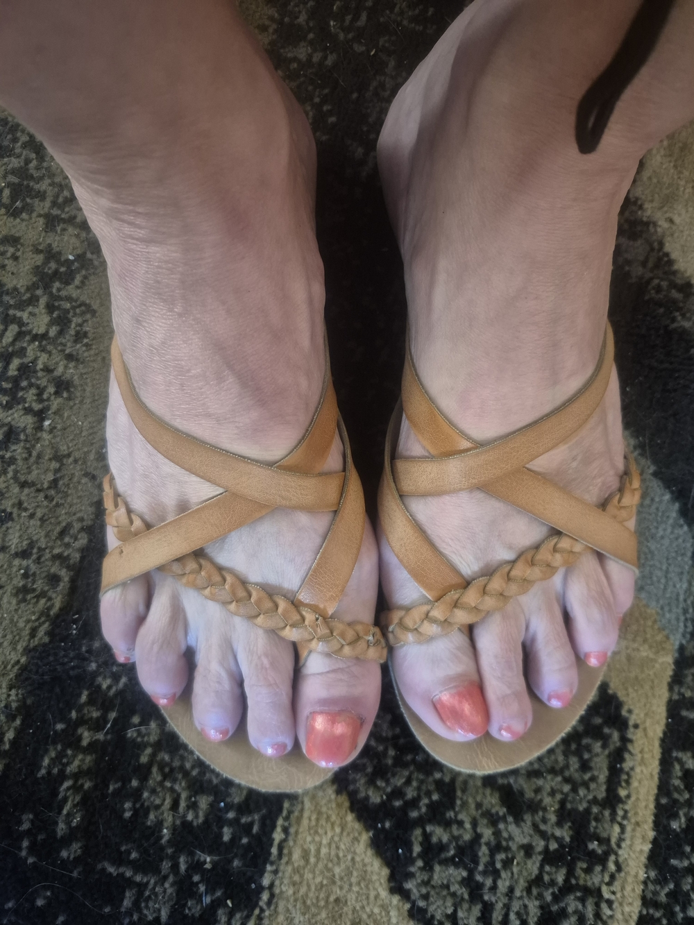Blowfish Tan Braided Strappy Sandals
